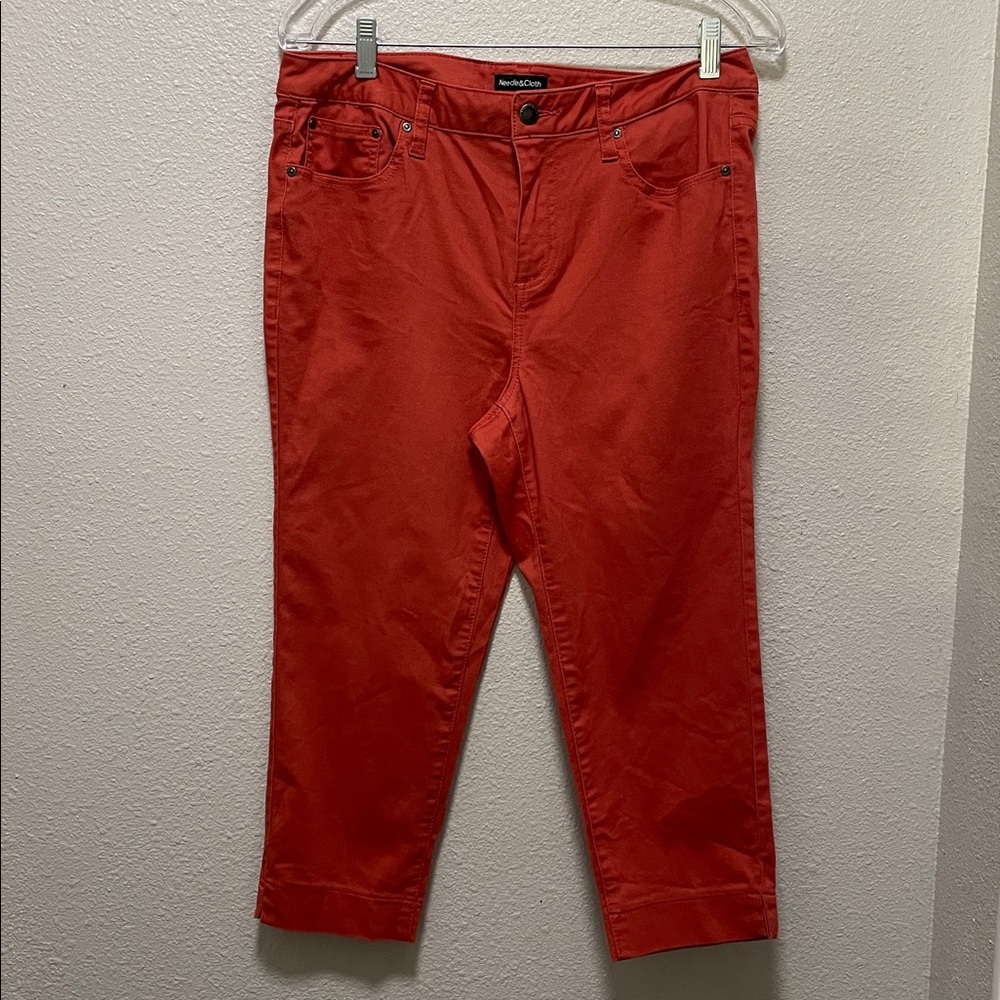 Red Cropped Pants